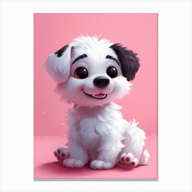 Cute Dog Painting Canvas Print