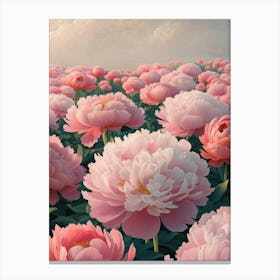 Pink Peonies 1 Canvas Print