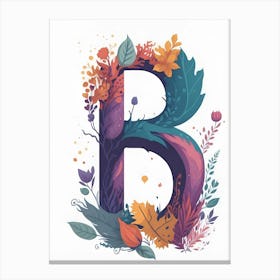 Colorful Letter B Illustration 24 Canvas Print