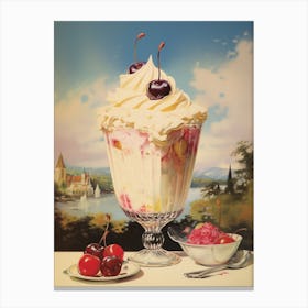 Ice Cream Sundae Vintage Photography Style 2 Canvas Print