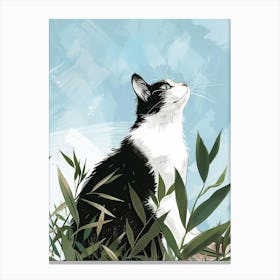 Cat In The Grass 9 Canvas Print