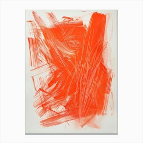 Orange Brushstrokes Canvas Print