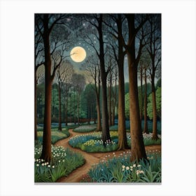 William Morris Moonlight In The Woods 22 Canvas Print