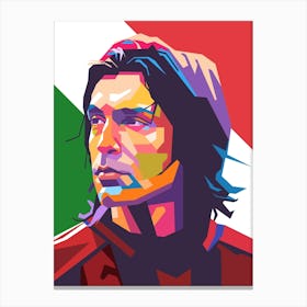 Andrea Pirlo wpap art style Canvas Print