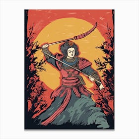 Samurai Illustration 15 Canvas Print
