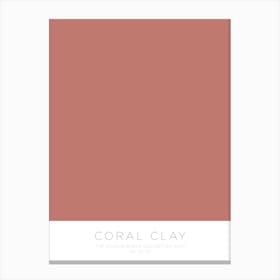 The Colour Block Collection - Coral Clay Canvas Print