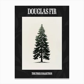 Douglas Fir Tree Pixel Illustration 1 Poster Canvas Print