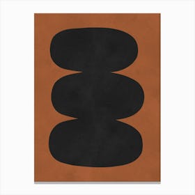 Brown geometric art 4 Canvas Print