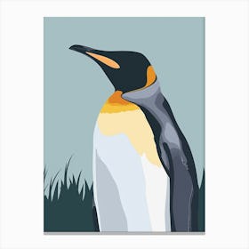 Emperor Penguin Signy Island Minimalist Illustration 3 Canvas Print