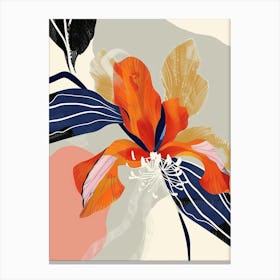 Colourful Flower Illustration Impatiens 1 Canvas Print