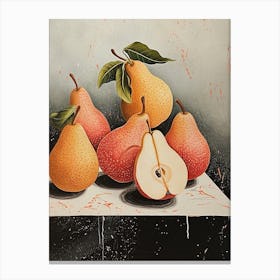 Art Deco Inspired Pears Canvas Print