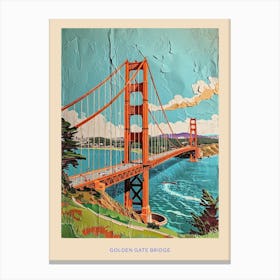Kitsch Golden Gate Bridge Poster 3 Canvas Print