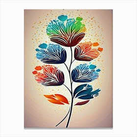 Colorful Flower Painting Canvas Print