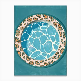 Leopard Swimming Pool Canvas Print
