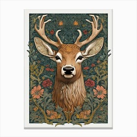 Willia Morris Deer art print Canvas Print