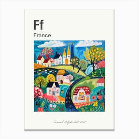 Kids Travel Alphabet  France 3 Canvas Print