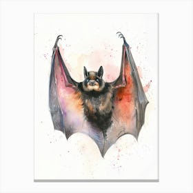 Bat Pastel Watercolour 1 Stampe su tela