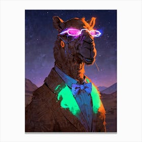 Camel With Glasses Canvas Print