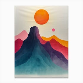 Abstract Mountain Painting 2 Canvas Print