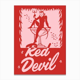 Red Devil - Vintage Cocktail 1 Canvas Print