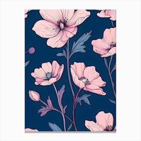 Pink Poppy Wallpaper Canvas Print