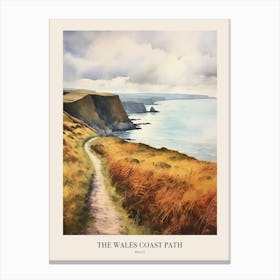 The Wales Coast Path Uk Trail Poster Canvas Print
