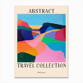 Abstract Travel Collection Poster Martinique 3 Canvas Print