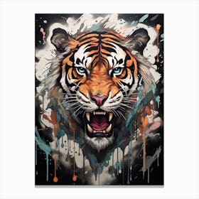 Tiger Art In Symbolism Style 1 Canvas Print