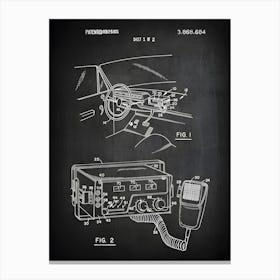 Police Patent Print Police Siren Cop Radio Police Officer Gifts Police Patent Patent Art Policeman Print Patent Print Cp6841 Canvas Print