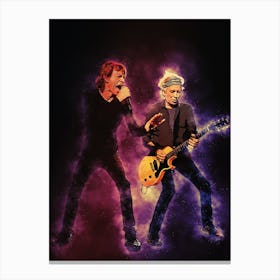 Spirit Of Mick Jagger And Keith Richards In Concert Canvas Print