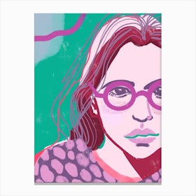 Pink Glasses Canvas Print