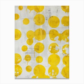 Yellow Dots Canvas Print