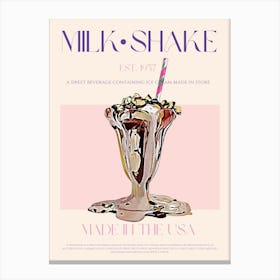 Milkshake Mid Century Canvas Print
