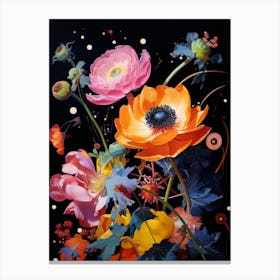 Surreal Florals Everlasting Flower 3 Flower Painting Canvas Print