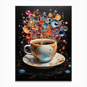 Coffee Splashes 1 Canvas Print