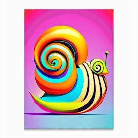 Full Body Snail Abstract Pop Art Canvas Print