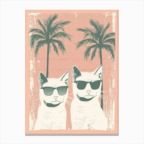 Two Cats In Sunglasses 6 Canvas Print