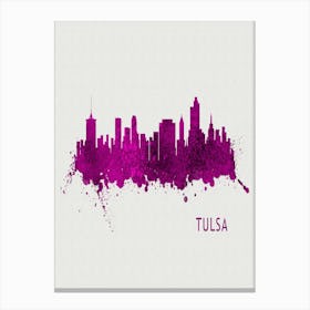 Tulsa Oklahoma City Purple Canvas Print