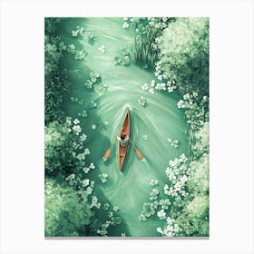 Stunning Rowboat on the River 3 Canvas Print