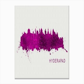 Hyderapad India City Purple Canvas Print