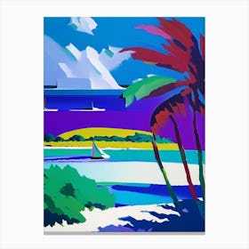 Great Exuma Bahamas Colourful Painting Tropical Destination Canvas Print