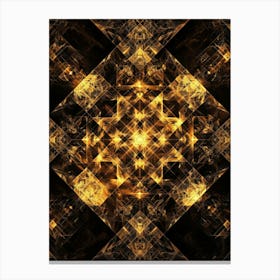 Golden Fractal Canvas Print