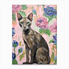 A Peterbald Cat Painting, Impressionist Painting 4 Canvas Print