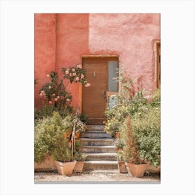 Pink House Front Door Canvas Print