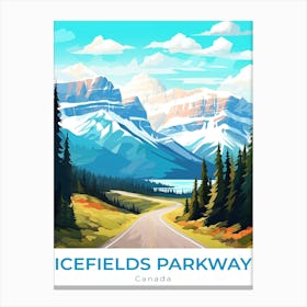 Canada Icefields Parkway Travel Canvas Print