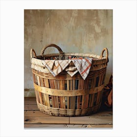 Basket Of Clothes Canvas Print