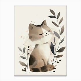 Charming Nursery Kids Animals Kitten 2 Canvas Print