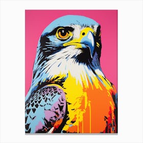 Andy Warhol Style Bird Falcon 3 Canvas Print