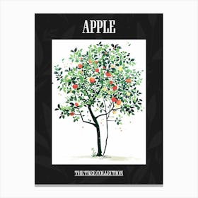 Apple Tree Pixel Illustration 4 Poster Canvas Print