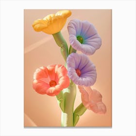 Dreamy Inflatable Flowers Hollyhock 3 Canvas Print